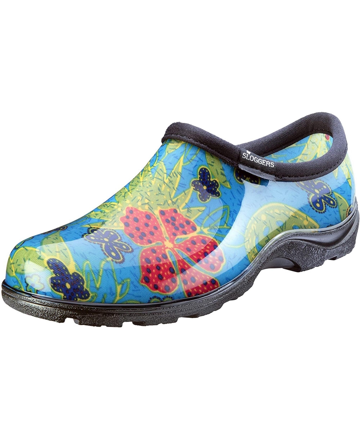 Womens Rain and Garden Shoes, Midsummer Blue Print, Size 10 - Multi