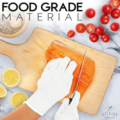 Cut Resistant Gloves Food Grade Level 5 Protection - Comfortable Safety Cut Resistant Work Gloves