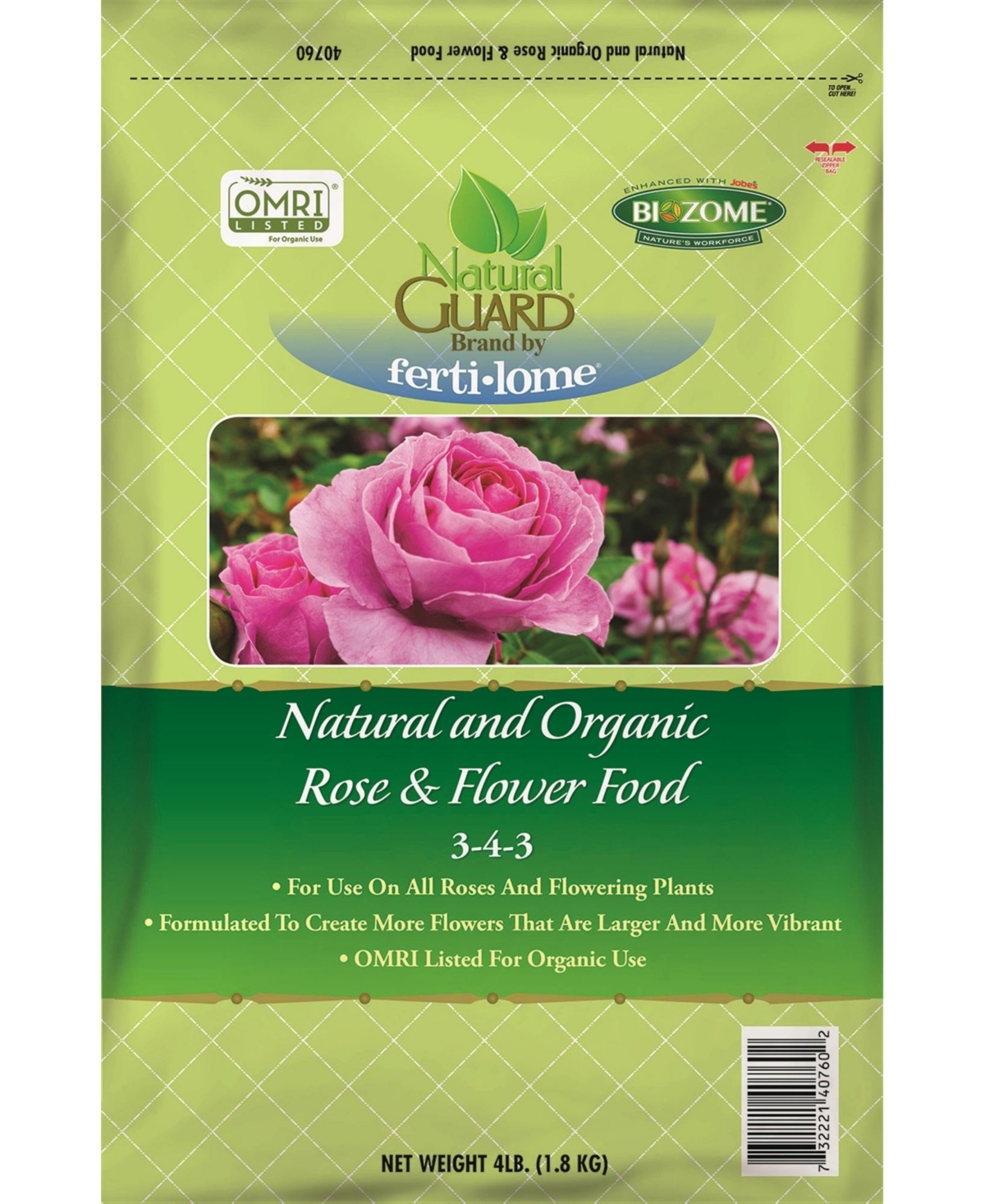 Natural Guard Natural Rose and Flower Food 3-4-3, 4lbs - Open Misce