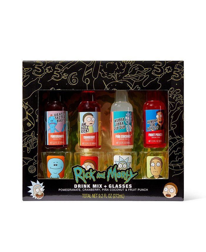 Thoughtfully Adult Swim RICK AND MORTY Drink Mix And Shot Glass Gift