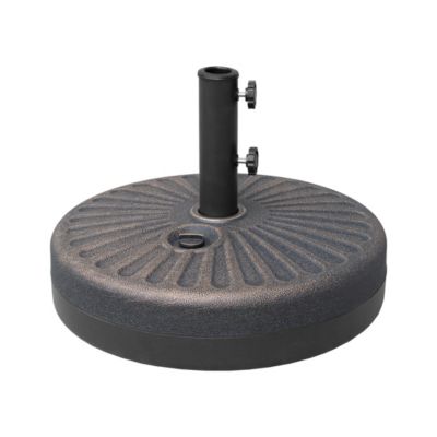 9 Ft Outdoor Patio Market Umbrella with Bronze Round Base