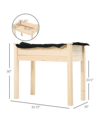 Elevated Natural Garden Plant Sd Outdoor Flower Bed Box Wooden