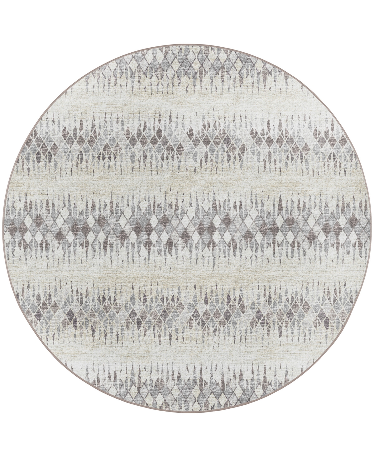 D Style Briggs Brg-5 10' x 10' Round Area Rug - Ivory