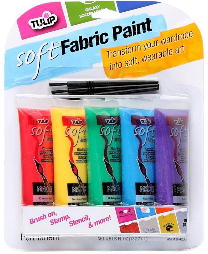 Tulip Soft Fabric Paint 5/Pkg-Primary - Macy's