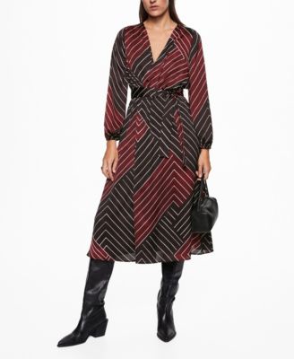 mango retro dress Mango Retro Printed Dress Sz 6 NWT