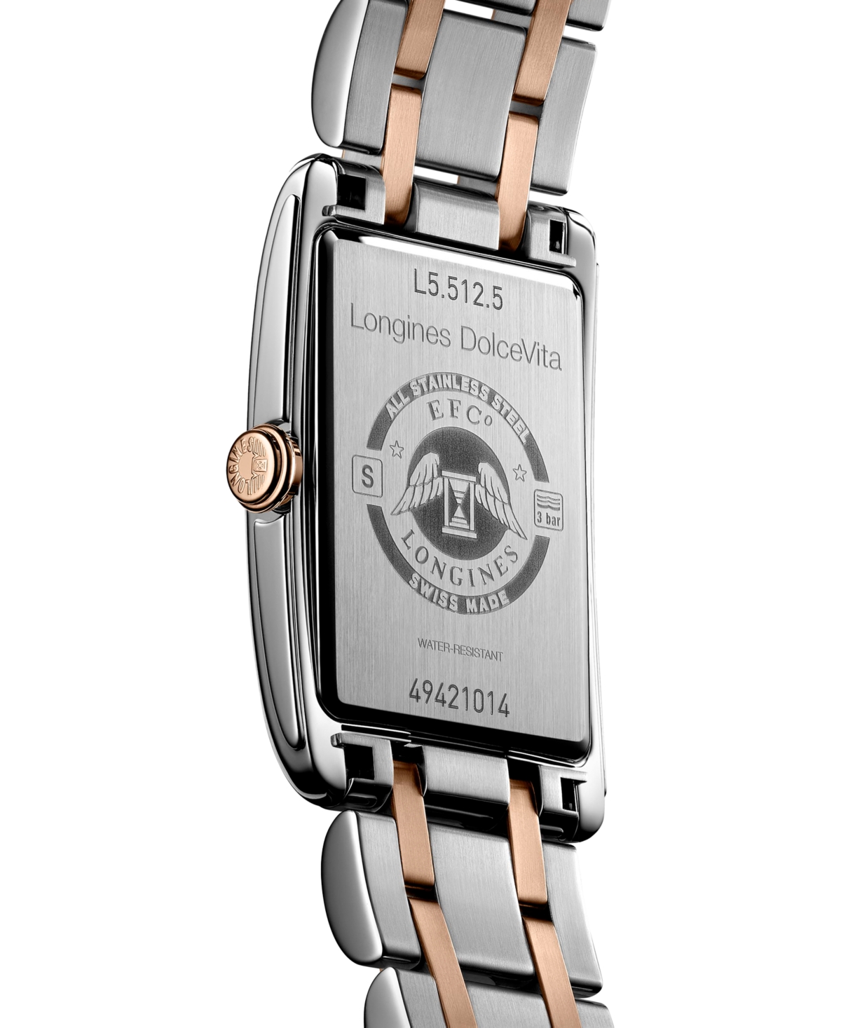 Shop Longines Women's Swiss Dolcevita 18k Rose Gold & Stainless Steel Bracelet Watch 23x37mm In No Color