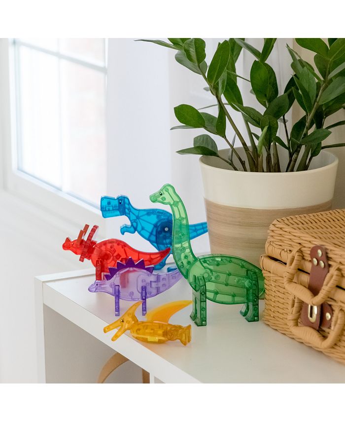5pcs MAGNA-TILESA  MAGNA-TILES Dinos 5-Piece Magnetic Construction Set, Ages 3  - Multi