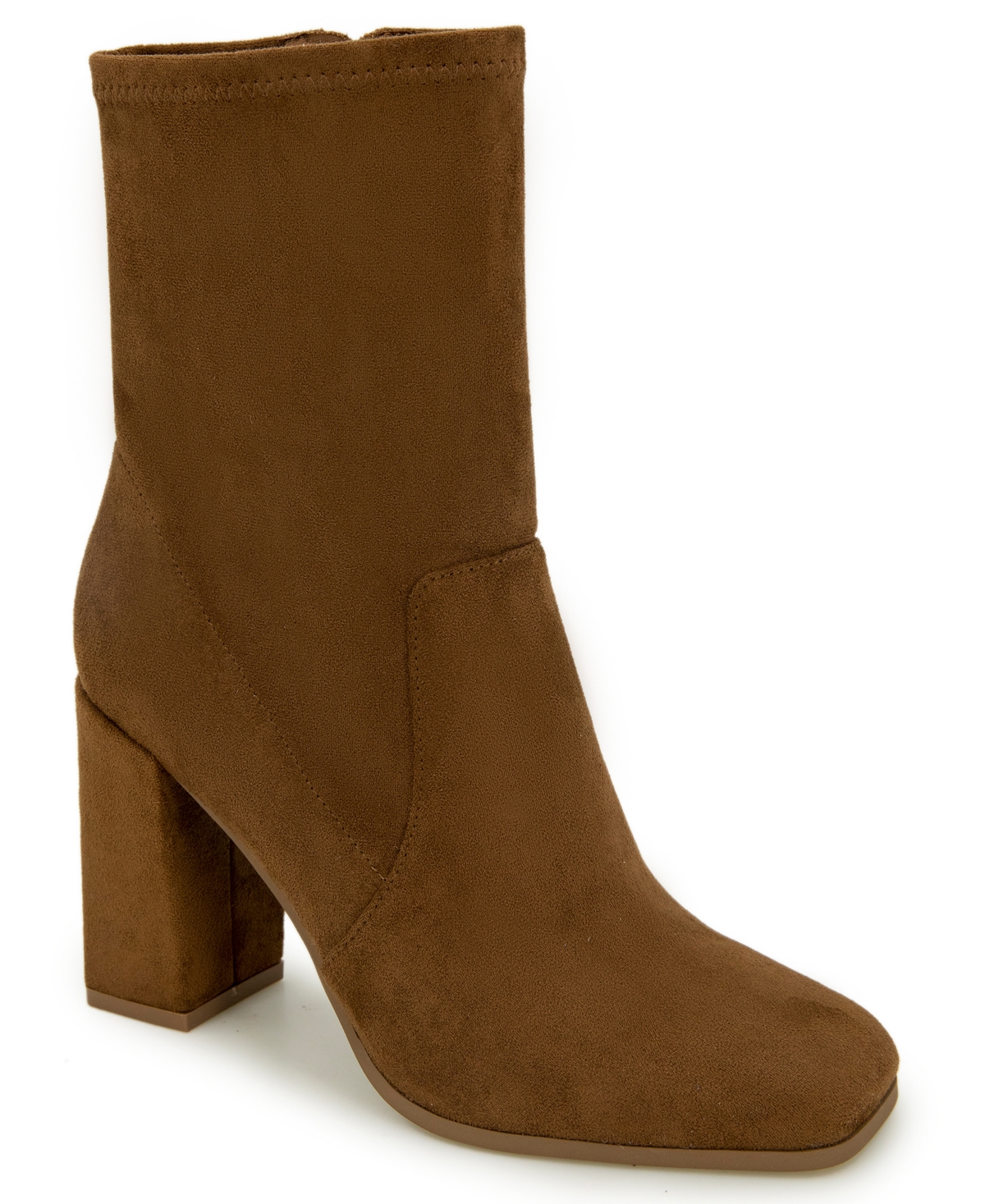 Kenneth Cole New York Jax Stretch Square Toe Boot In Cognac