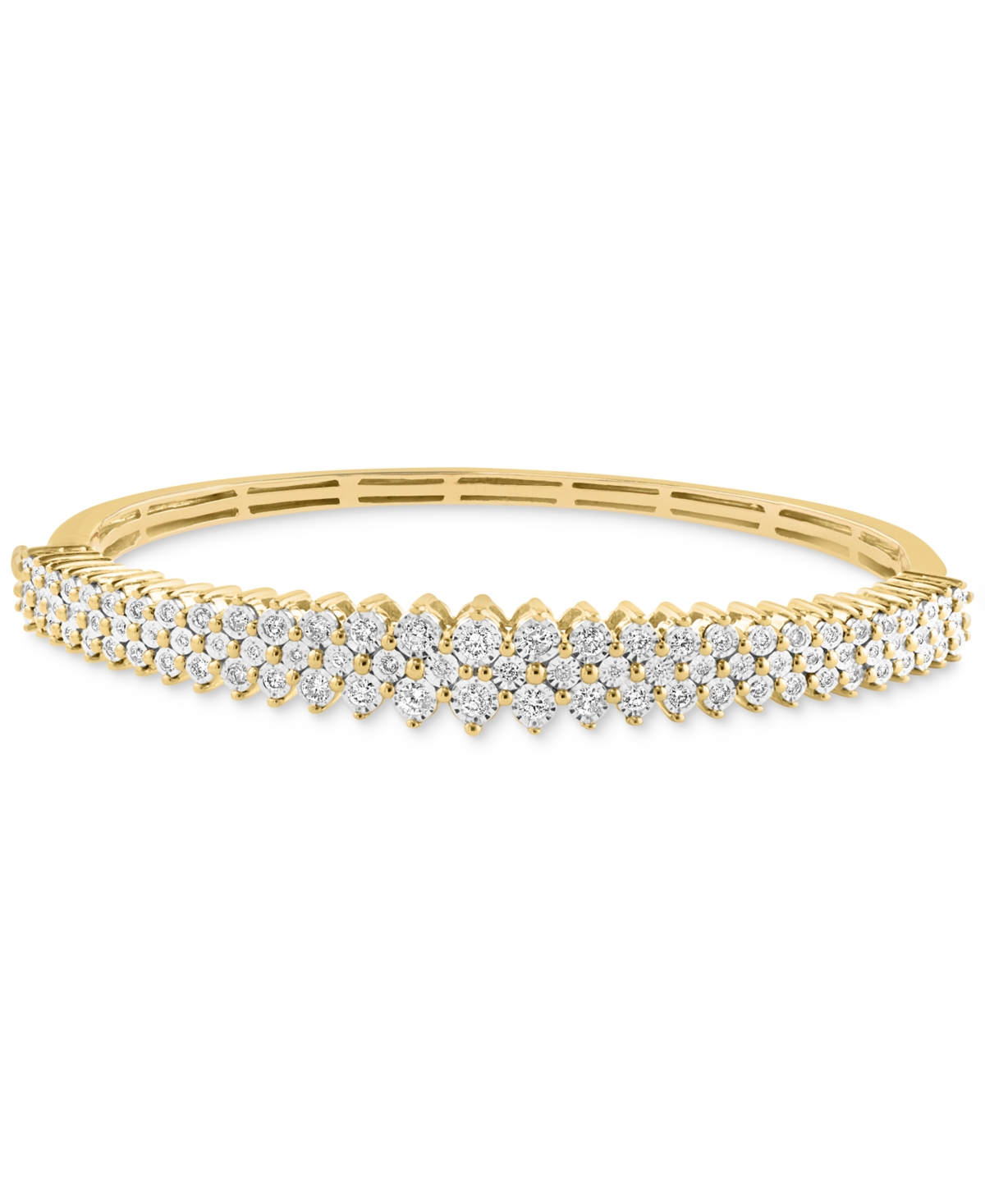 Effy Collection Effy Diamond Multirow Bangle Bracelet 1 ct. t.w. in 14k White Gold Also available in 14K Two Tone Gold 14K Two Tone Gold Smart Closet