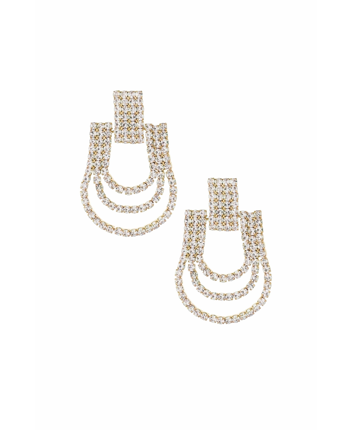 Shop Ettika True Beauty Crystal Earrings In 18k Gold Plating