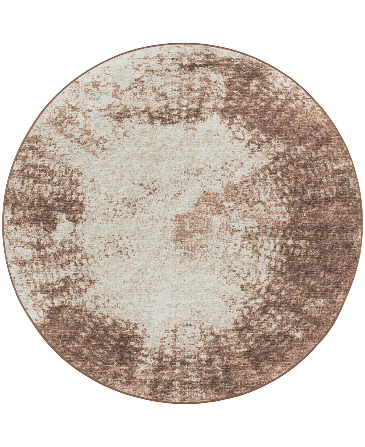 D Style Briggs Brg-1 6' x 6' Round Area Rug - Chocolate
