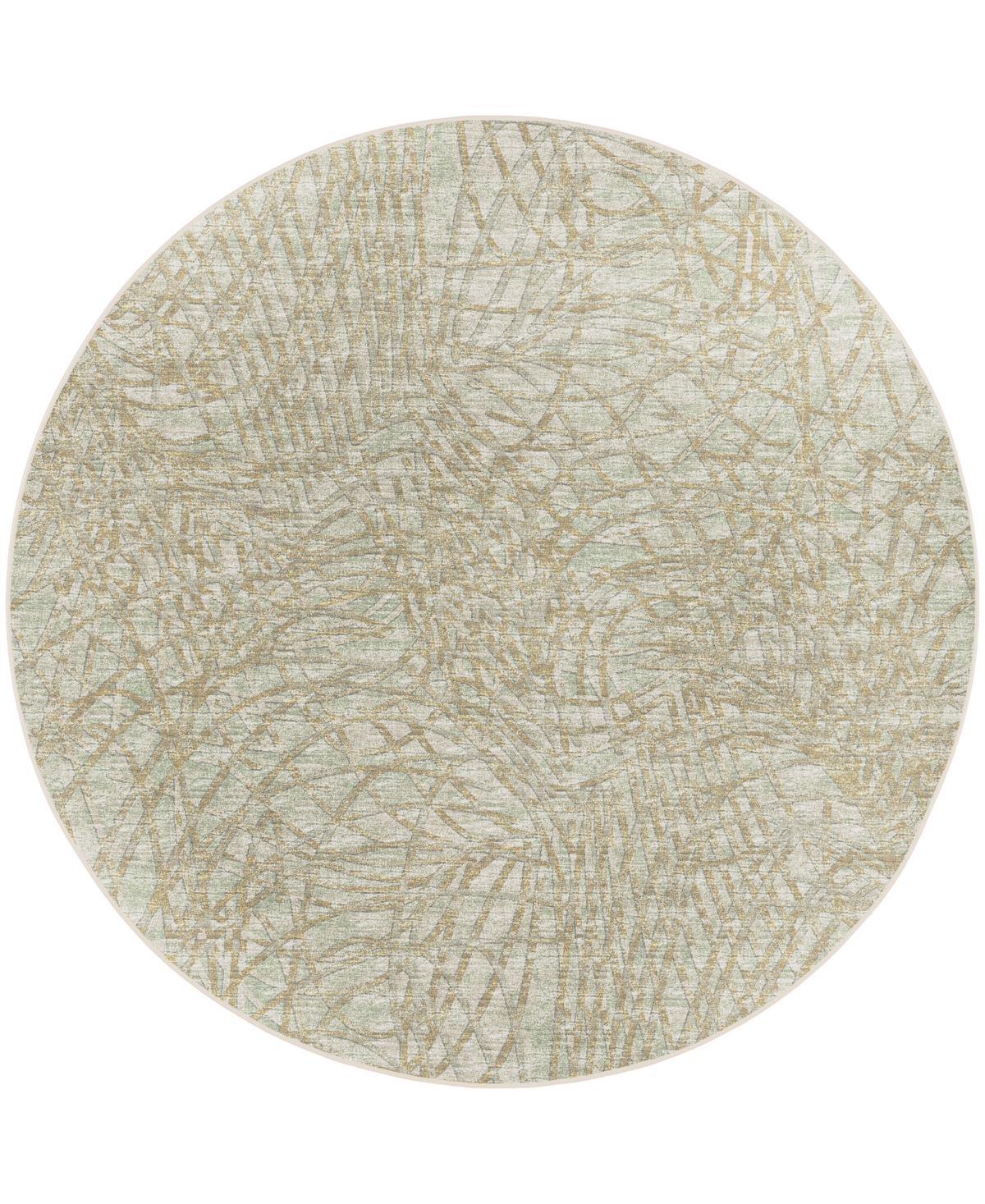 D Style Briggs Brg-2 6' x 6' Round Area Rug - Moss