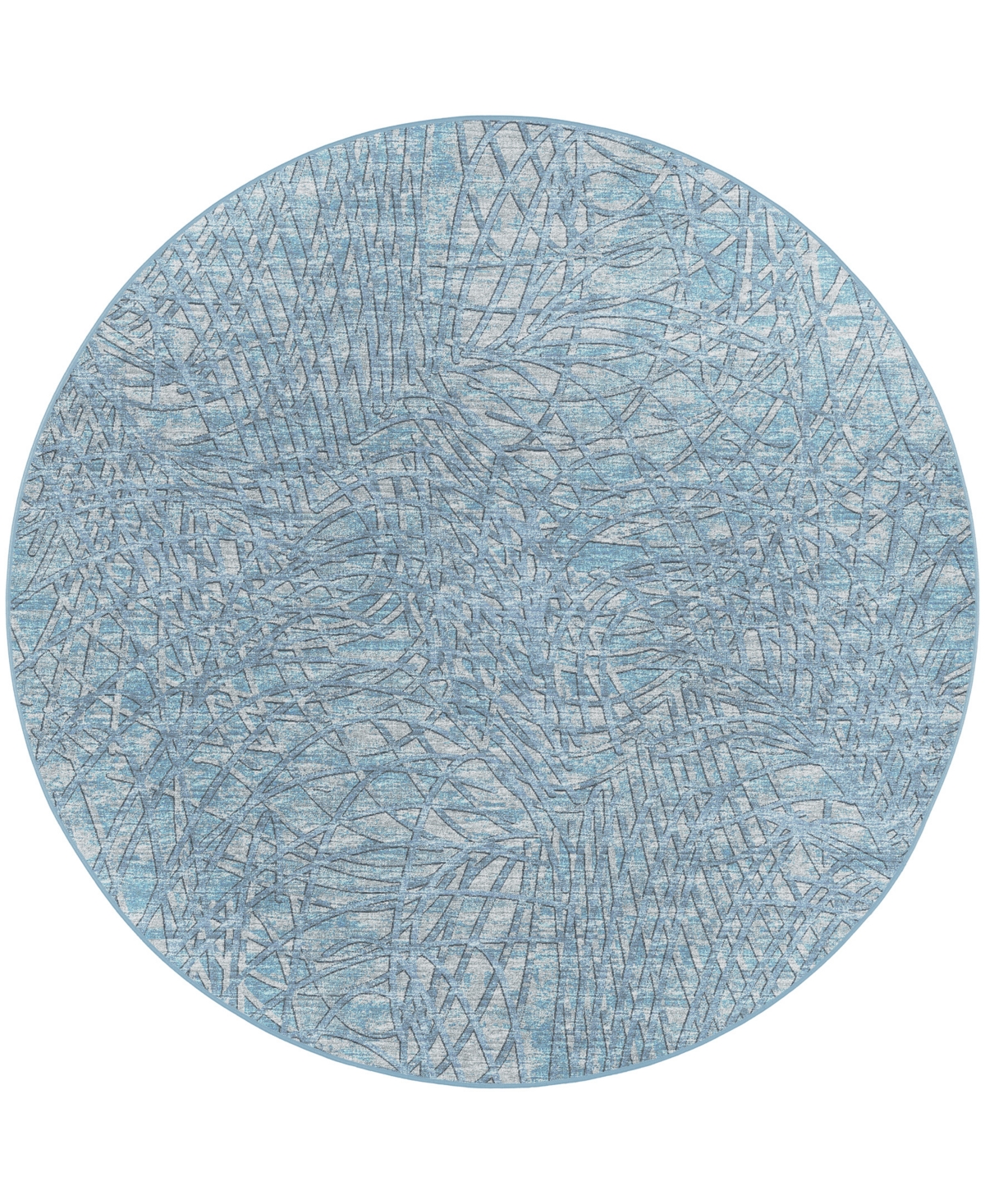 D Style Briggs Brg-2 6' x 6' Round Area Rug - Indigo