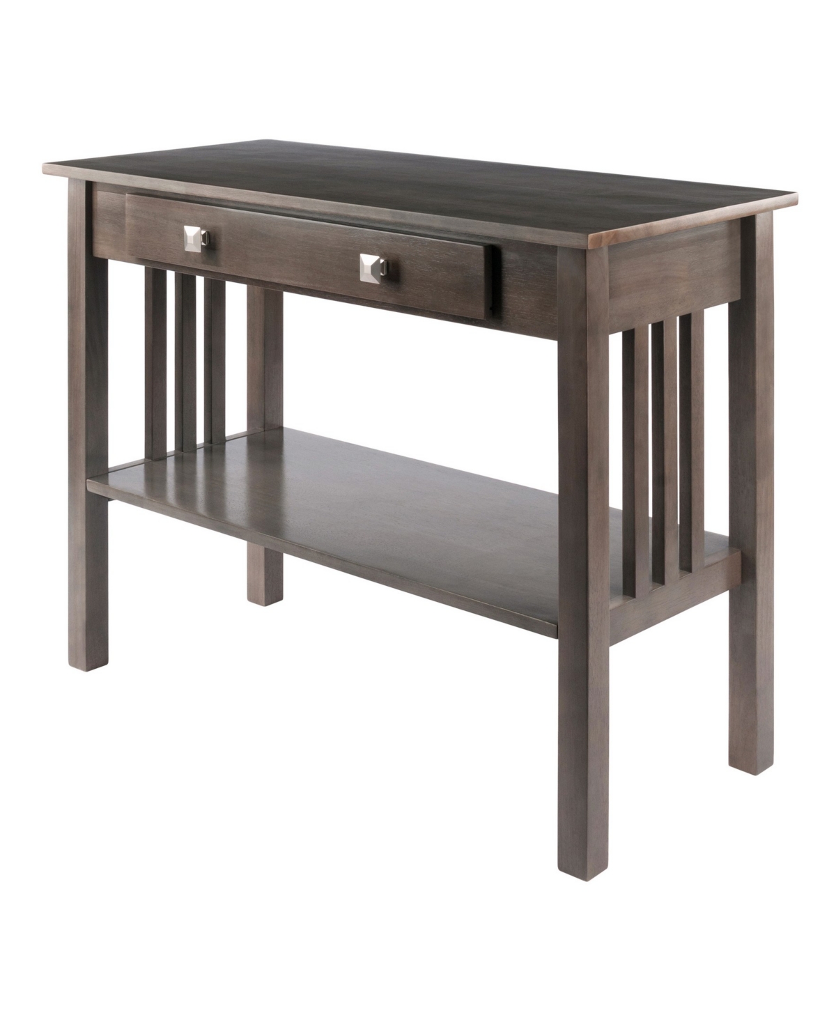 Winsome Stafford 29.92" Wood Console Hall Table In Oyster Gray
