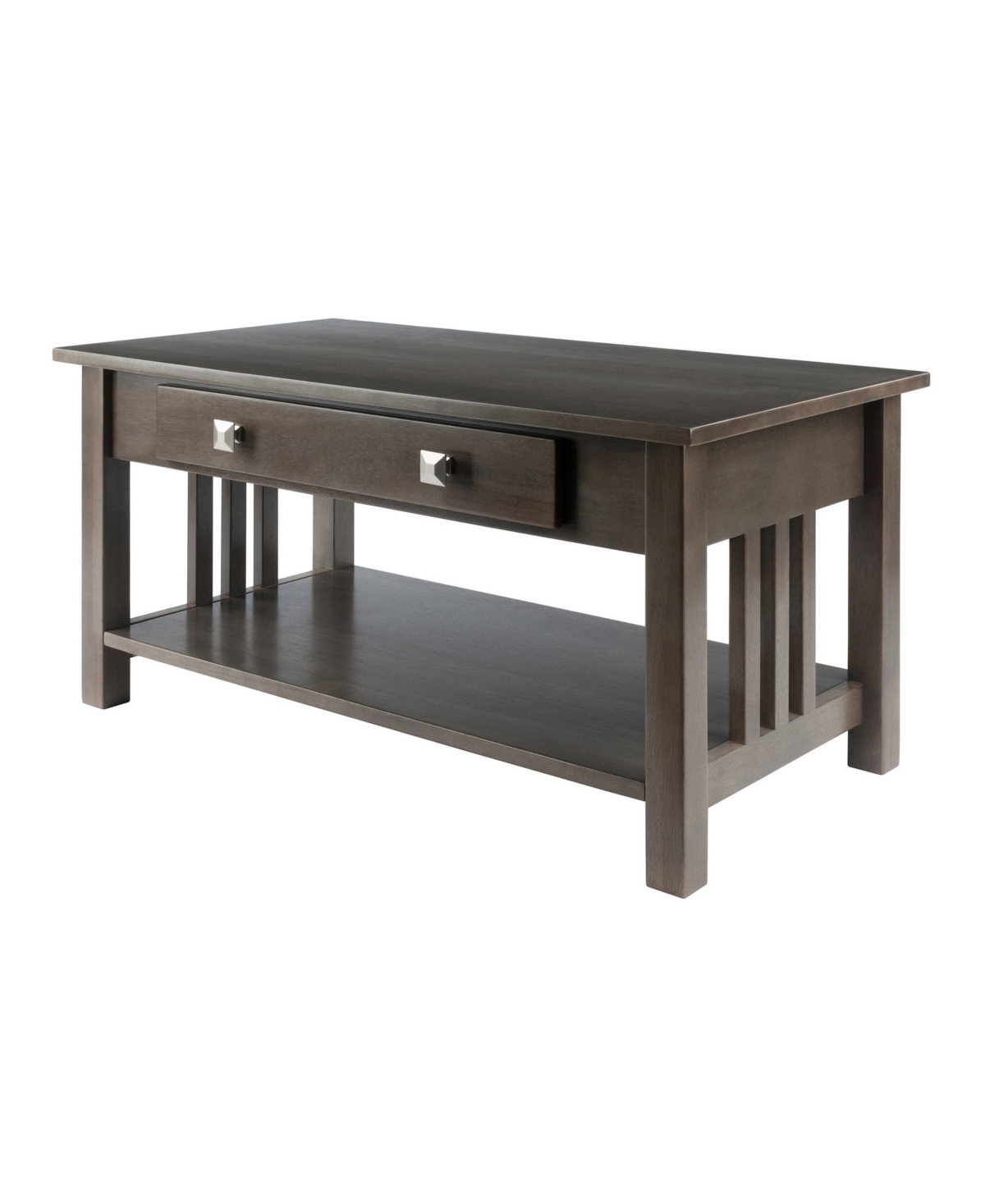 Winsome Stafford 18.11" Wood Coffee Table In Oyster Gray