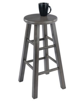 Ivy 24.2" Wood Square Leg Counter Stool