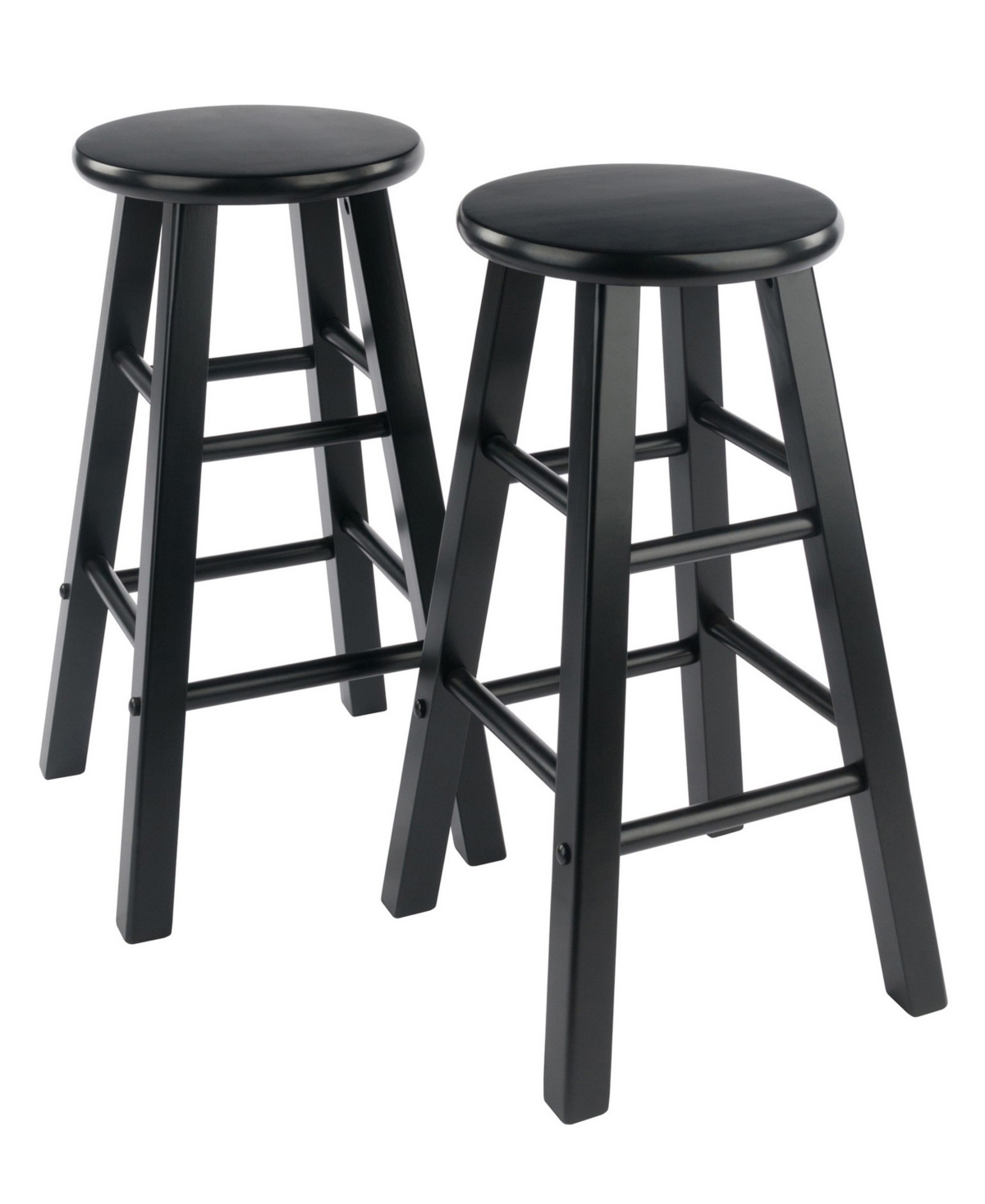Winsome Element 2-piece Wood Counter Stool Set In Black