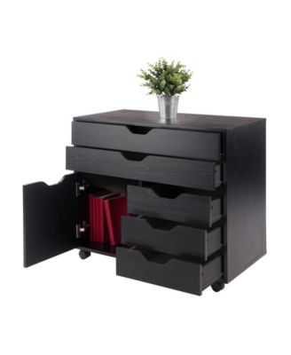 Halifax 26.3" Wood 3-Small 2-Wide Drawers Storage Cabinet