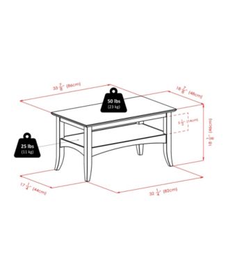 Camden 18.11" Wood Coffee Table