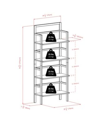 Aiden 70.71" Wood 4-Tier Baker's Rack