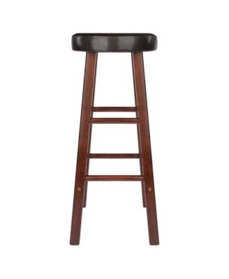Maria 2-Piece Wood Cushion Seat Bar Stool Set
