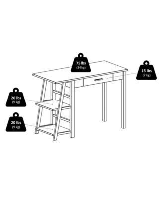 Aldric 30.55" Wood Writing Desk