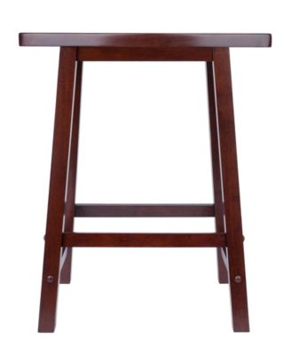 Katashi 23.78" Wood Fan Shape Counter Stool