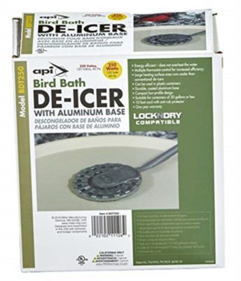 250W Bird Bath De-Icer with Aluminum Base, Silver
