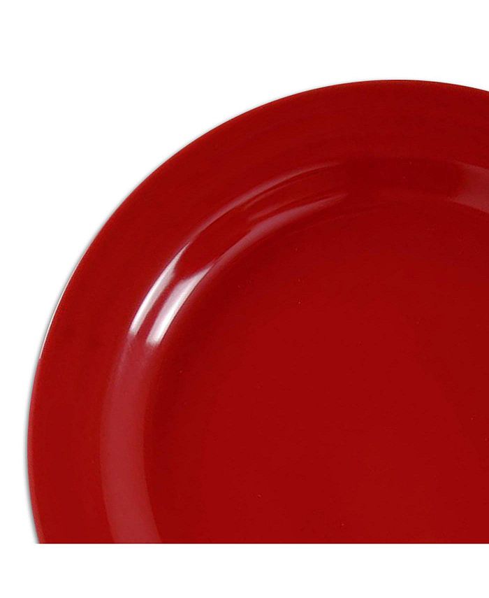 Smarty Had A Party 7.5" Solid Red Holiday Round Disposable Plastic