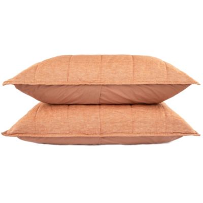 French Linen Quilted Sham Set - King