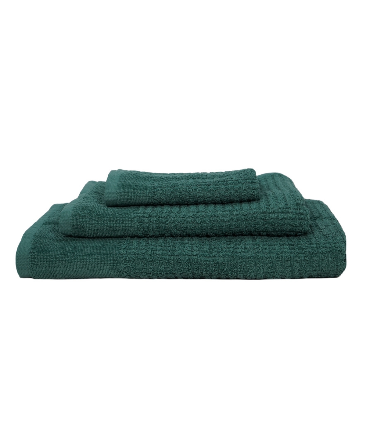 Ozan Premium Home Sorano Collection 3 Piece Turkish Cotton Luxury Towel Set Bedding In Green
