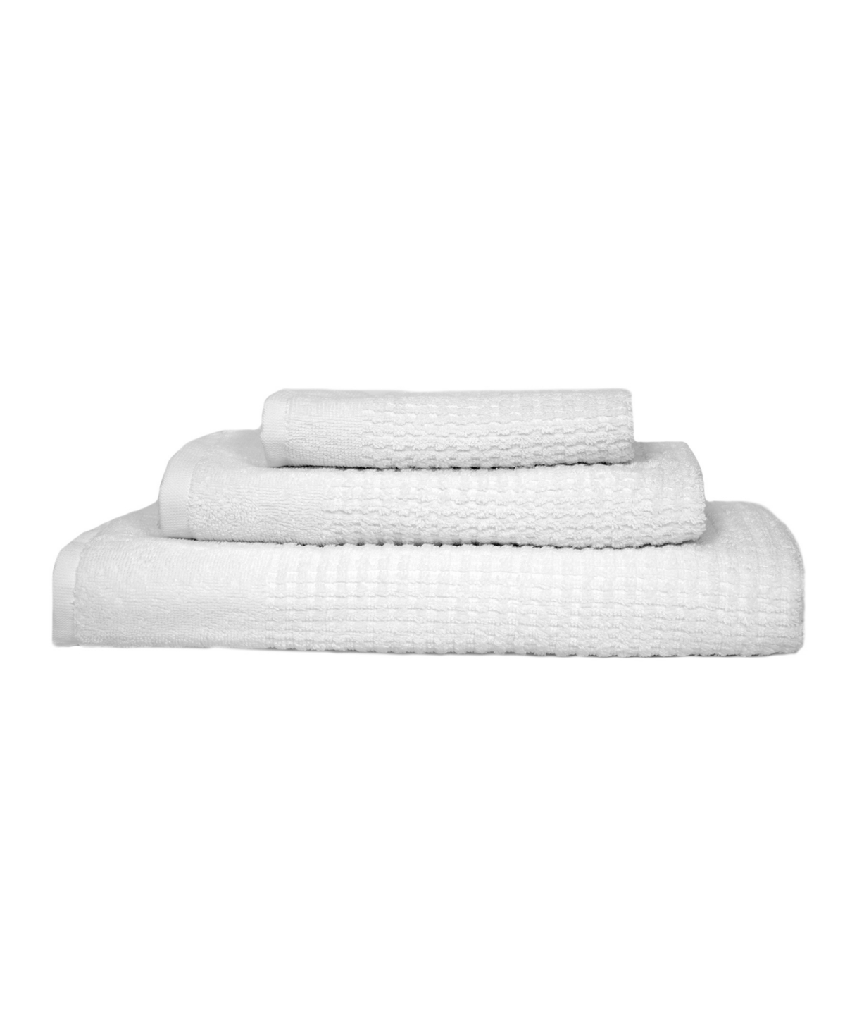 Ozan Premium Home Sorano Collection 3 Piece Turkish Cotton Luxury Towel Set Bedding In White