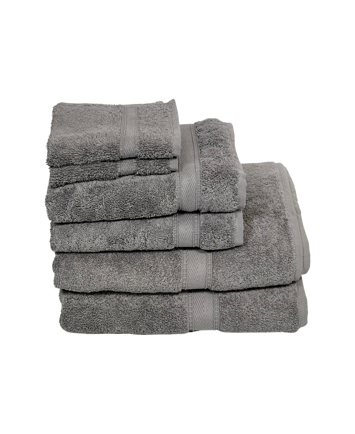 Ozan Premium Home Legend Collection 6 Piece Turkish Cotton Luxury Towel Set Bedding In Dark Gray
