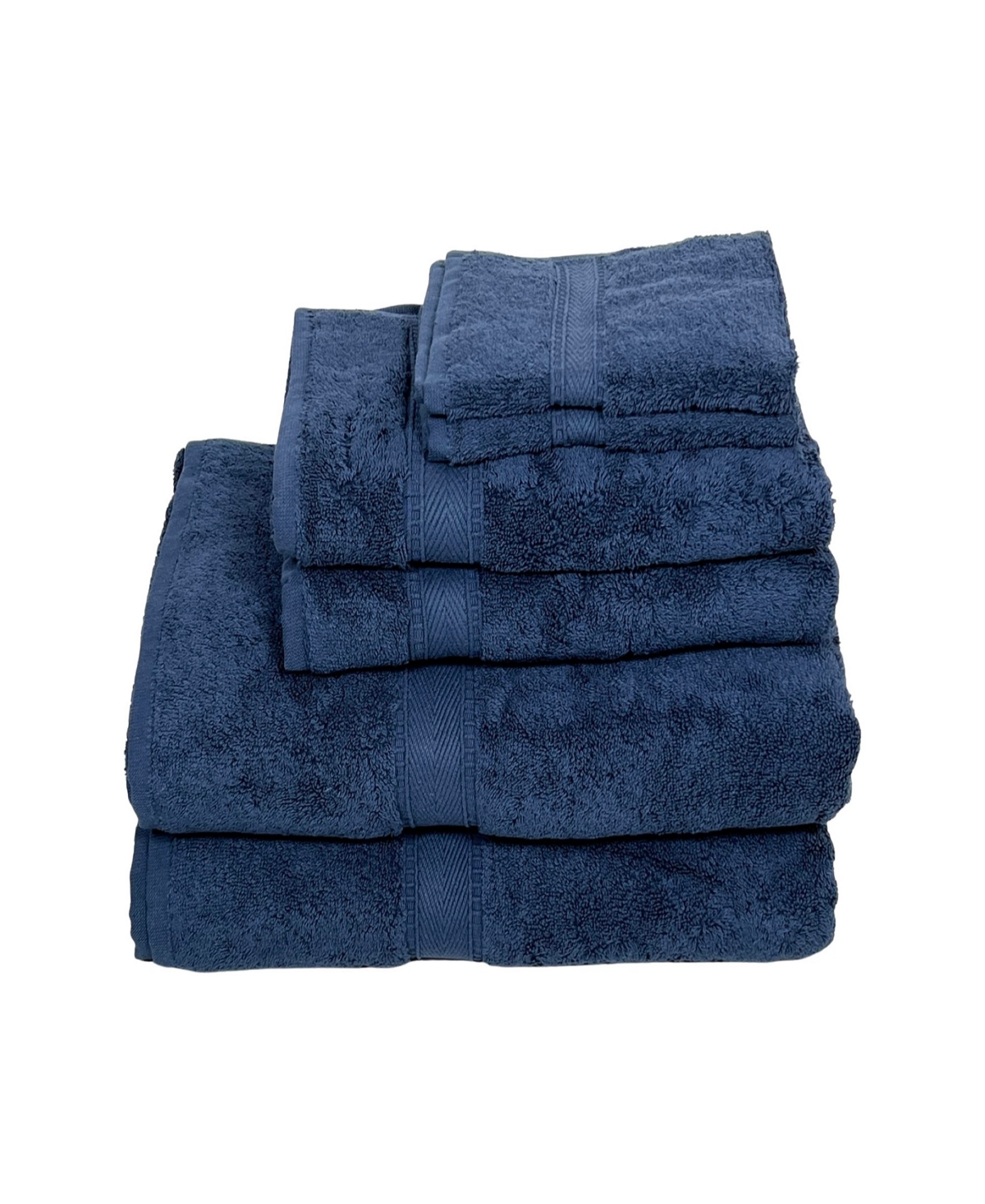 Ozan Premium Home Legend Collection 6 Piece Turkish Cotton Luxury Towel Set Bedding In Navy