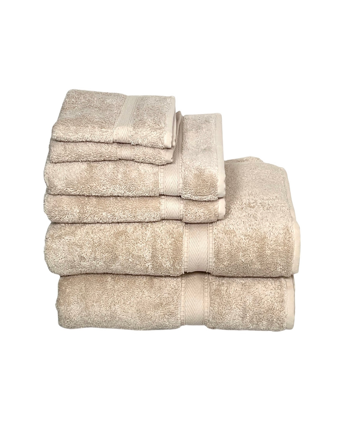 Ozan Premium Home Legend Collection 6 Piece Turkish Cotton Luxury Towel Set Bedding In Beige