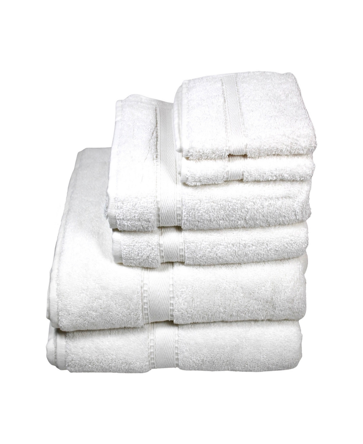 Ozan Premium Home Legend Collection 6 Piece Turkish Cotton Luxury Towel Set Bedding In White