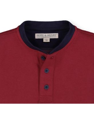 Baby Boys Organic Cotton Short Sleeve Henley Tee