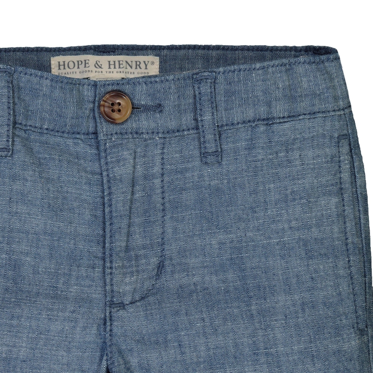 Hope & Henry Baby Boys Chambray Suit Pant