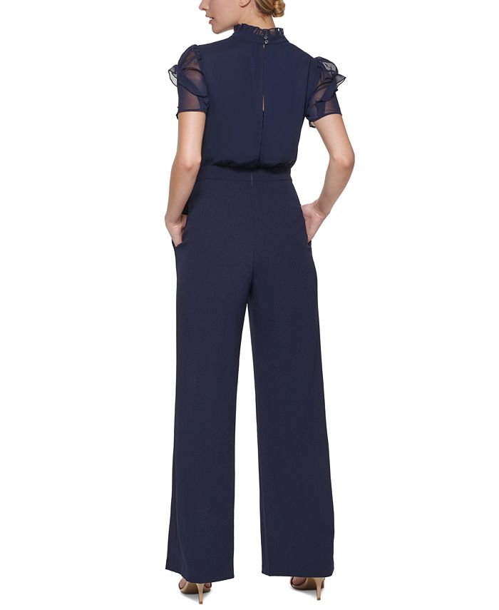 Vince Camuto Women's Ruffled MixedMedia Jumpsuit & Reviews Pants