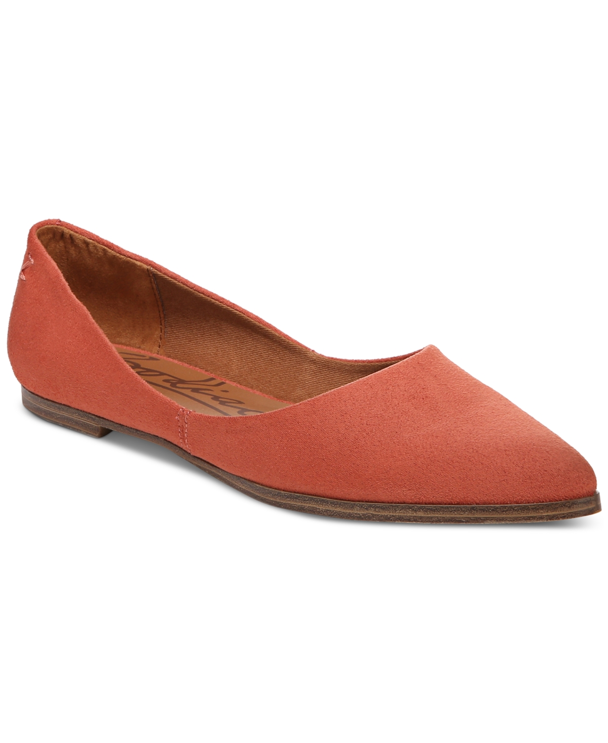 Zodiac Women's Hill Pointed Toe Ballet Flats Women's Shoes In Papaya Orange
