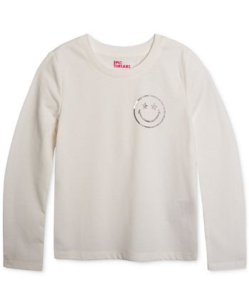 Heart Eyes Smiley Face Baby and Toddler Girl Summer, Spring T-Shirt Indigo / 12-18M