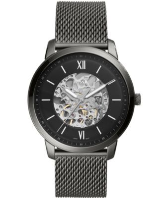 Fossil - Men's Neutra Gray Mesh Strap Watch 44mm