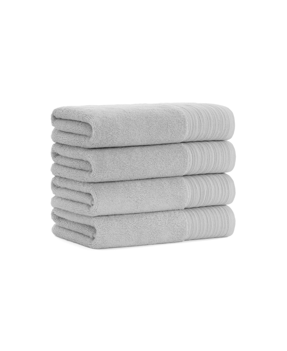 Aston and Arden Anatolia Turkish Hand Towels (4 Pack), 18x32, 600 Gsm, Woven Linen-Inspired Dobby, Ring Spun Combed Cotton, Low Twist