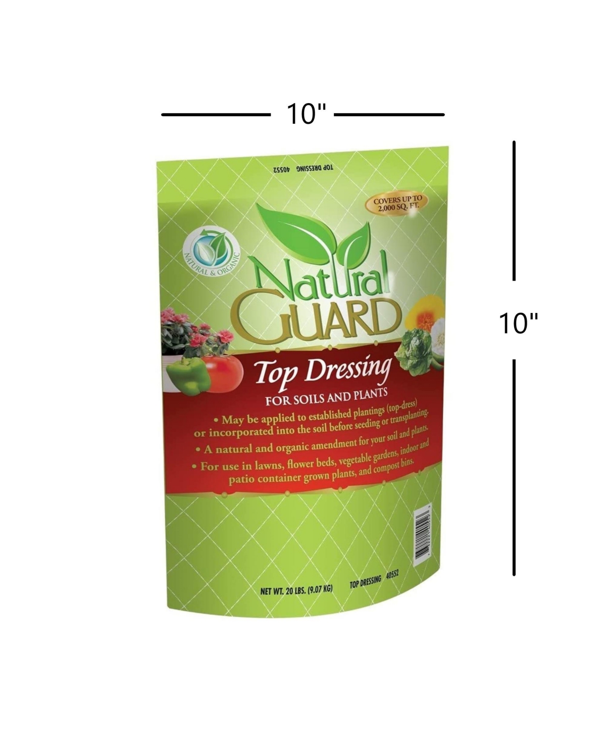 Natural Guard Organic Top Dressing For Soils and Plants, 20 Pound Bag