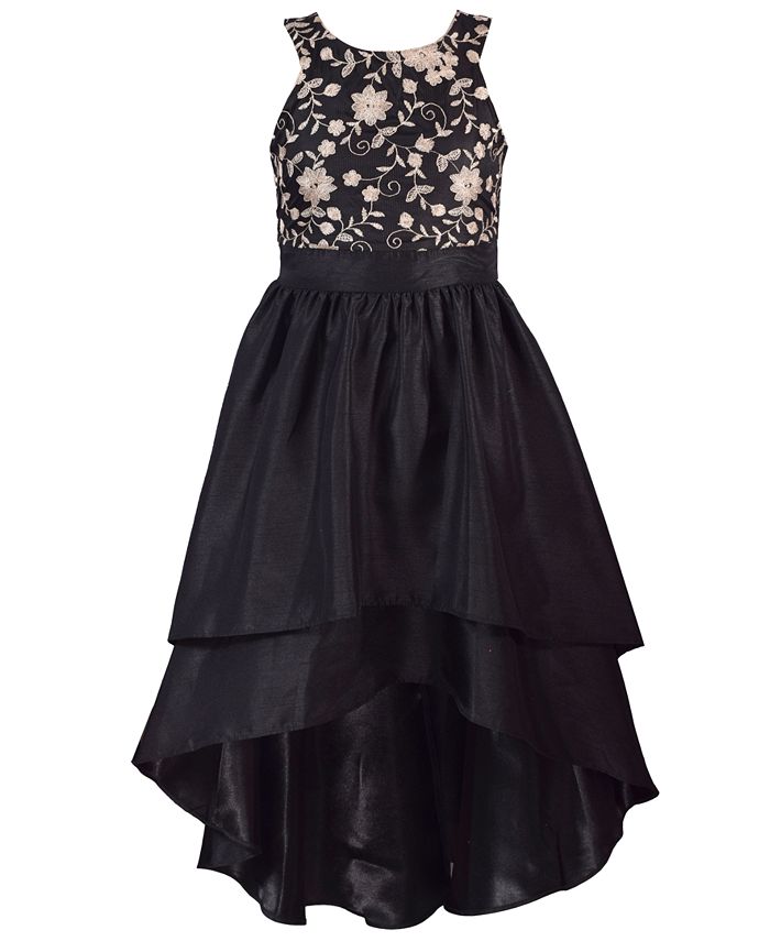Bonnie Jean Big Girls Embroidered High-Low Dress with Tiered Skirt ...