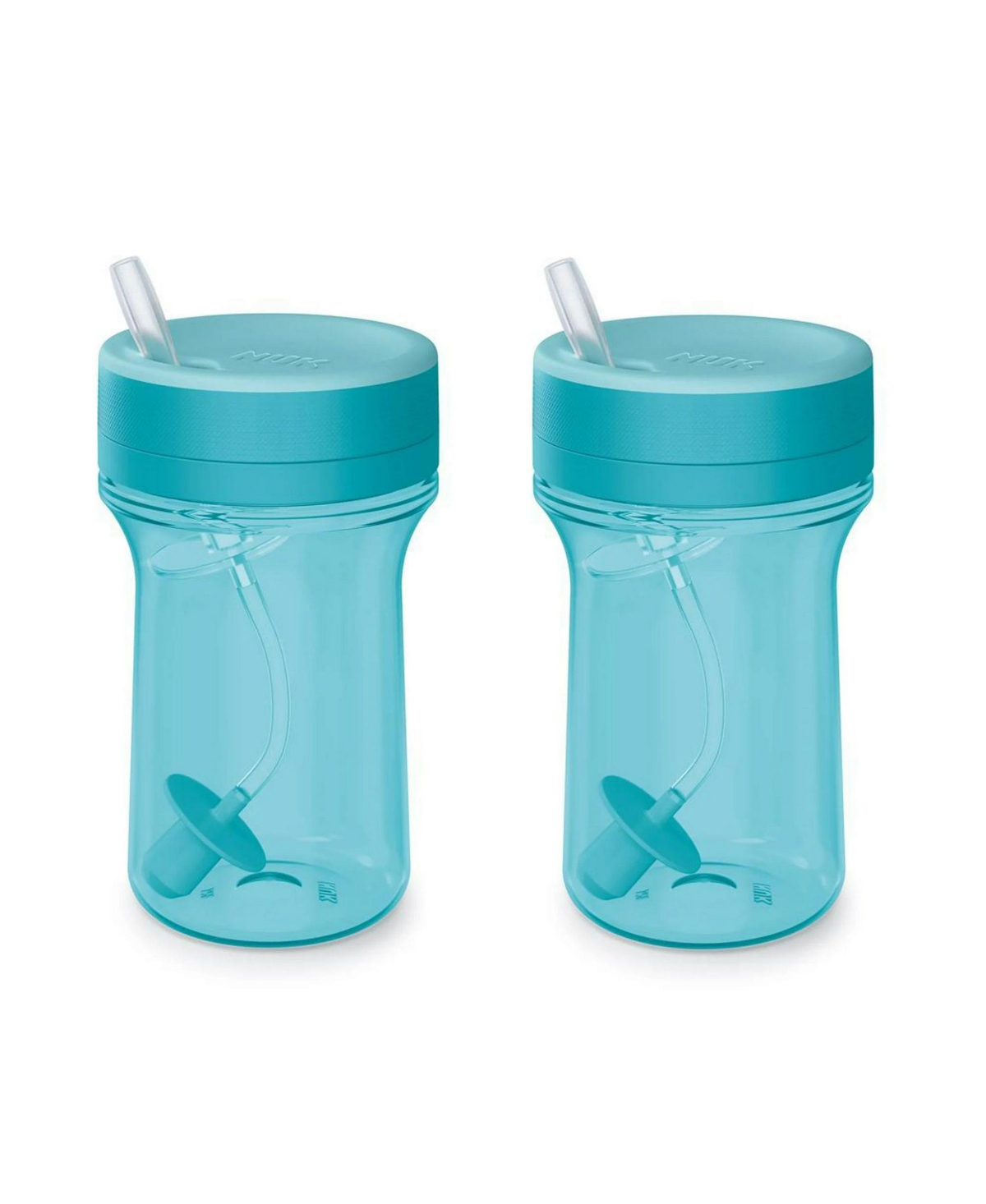 Nuk Everlast Leakproof Weighted Straw Cup, 10 Oz, 2 Pack, Teal In Turquoise/aqua