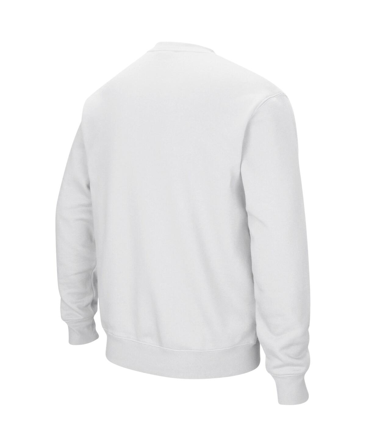Colosseum Men's Charcoal Michigan Wolverines Arch Logo Crew Neck Sweatshirt In Charcoal