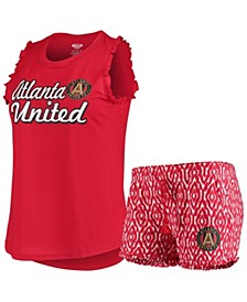Women's Red and White Atlanta United FC Unwind Tank Top and Shorts Pajama Set