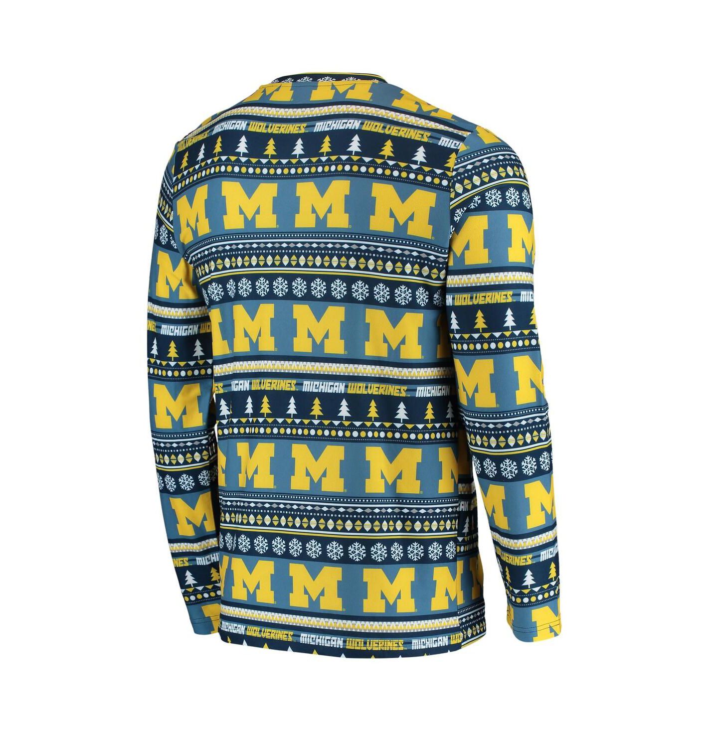 Мужская пижама Concepts Sport Michigan Wolverines Ugly Sweater, Navy — фото 3