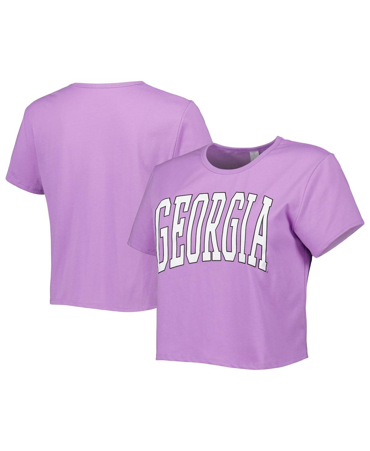 Women's ZooZatz Purple Georgia Bulldogs Core Fashion Cropped T-shirt - Purple